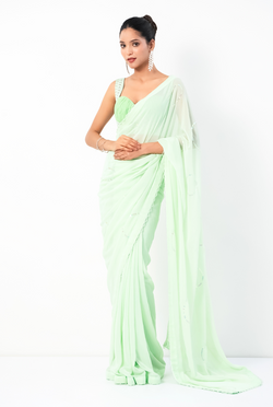 Arunya Saree | Aqua Green