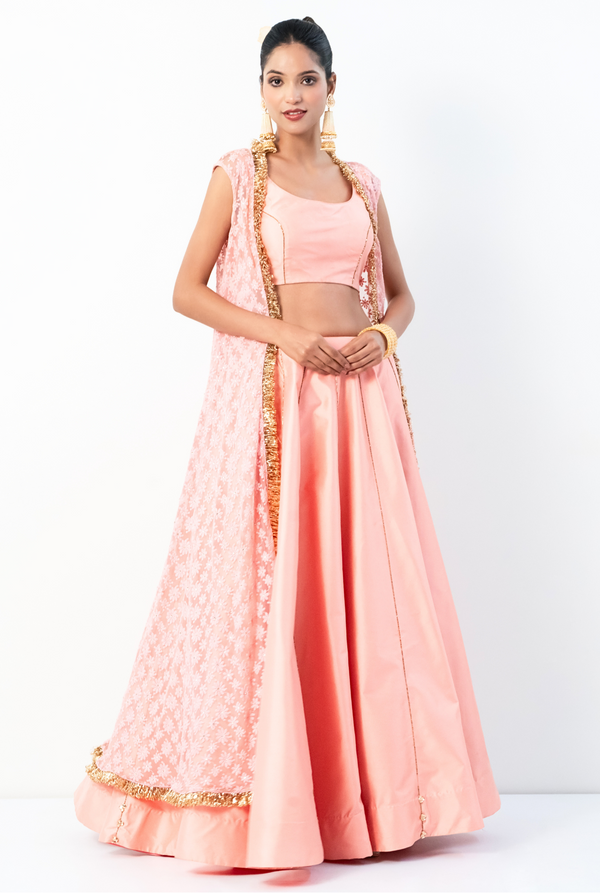 Arunya Lehenga | Peach