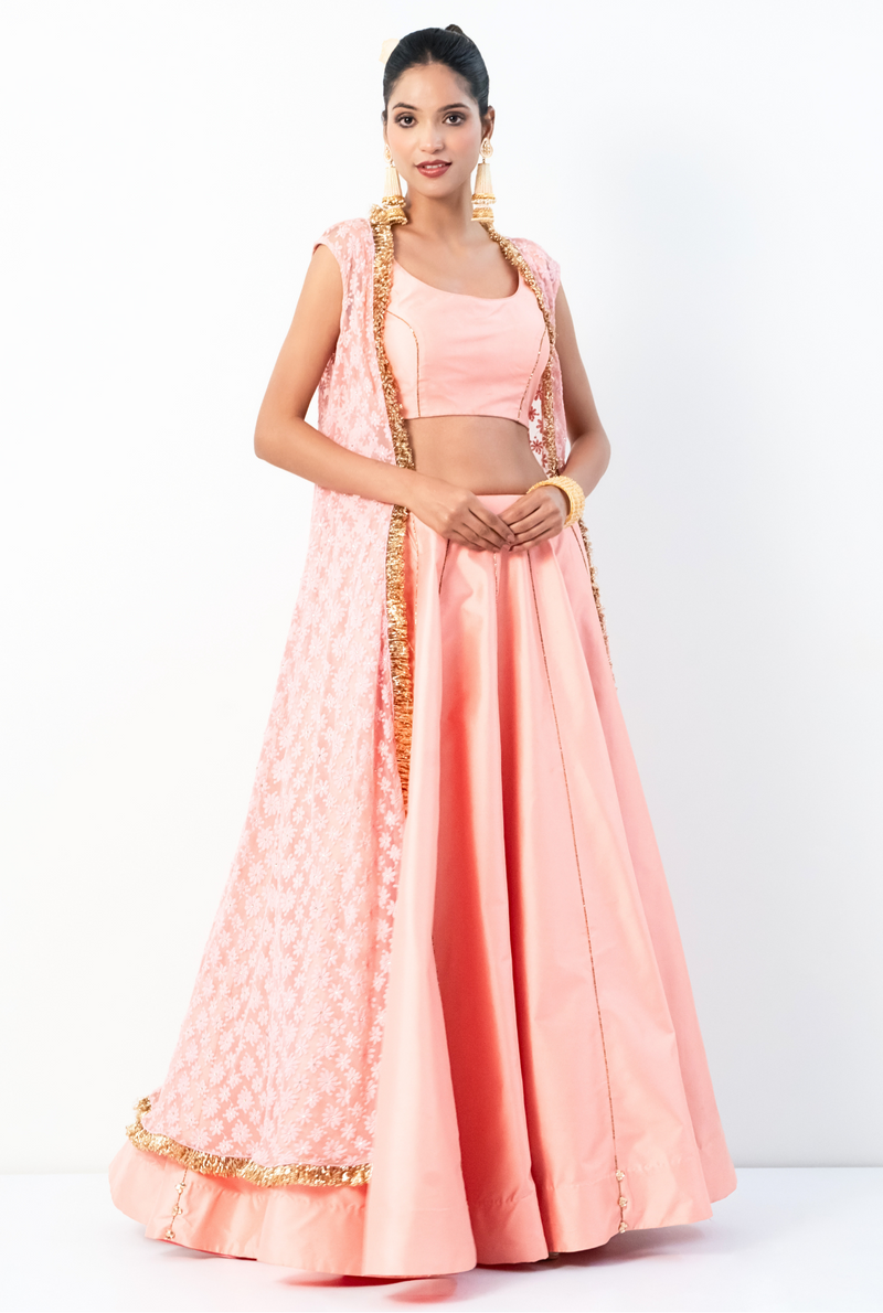 Arunya Lehenga | Peach