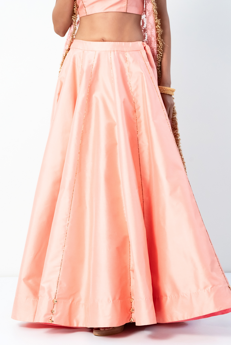 Arunya Lehenga | Peach