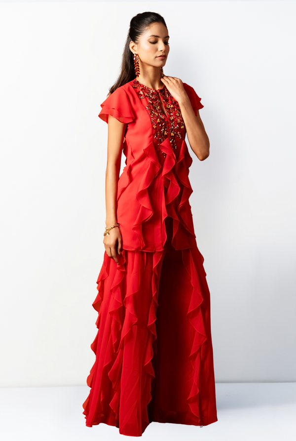 Rosa Kurta Set | Shades of Red