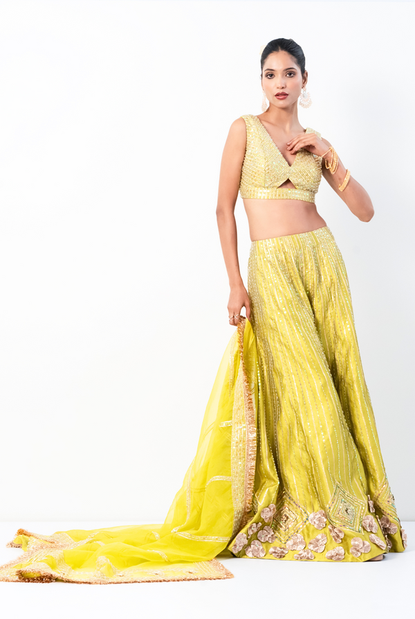Phoolari Sharara | Shades of Green