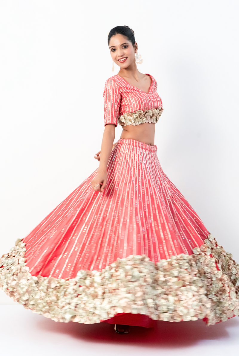 Phoolari Lehnga | Pink