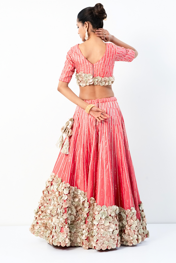 Phoolari Lehnga | Pink
