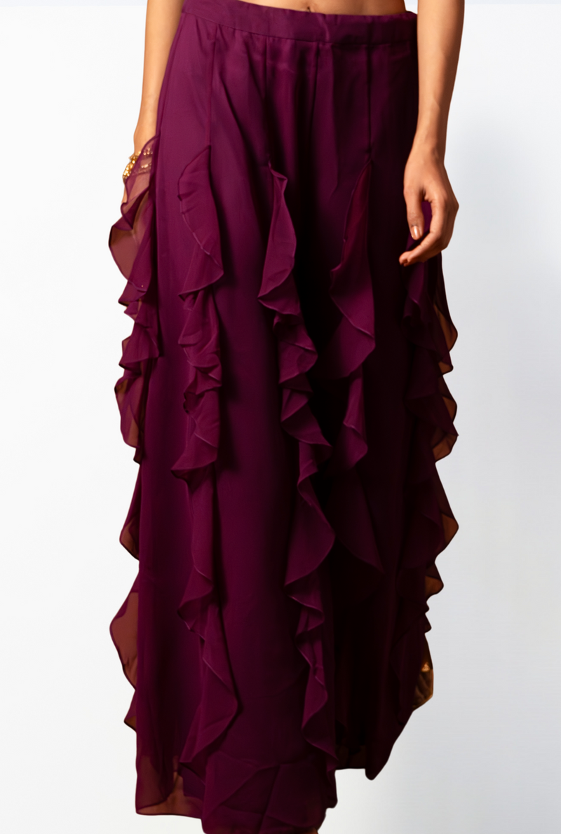 Rosa Choli Set | Deep Purple
