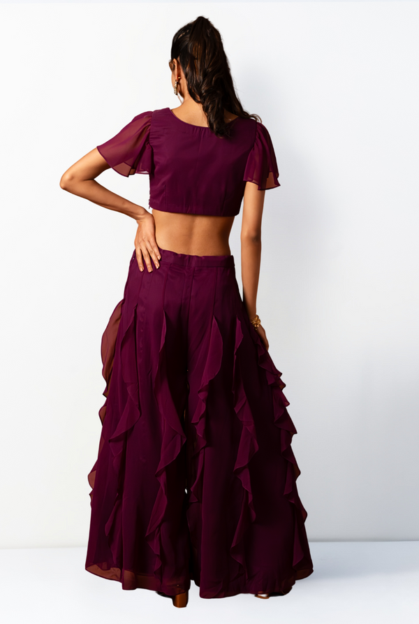 Rosa Choli Set | Deep Purple