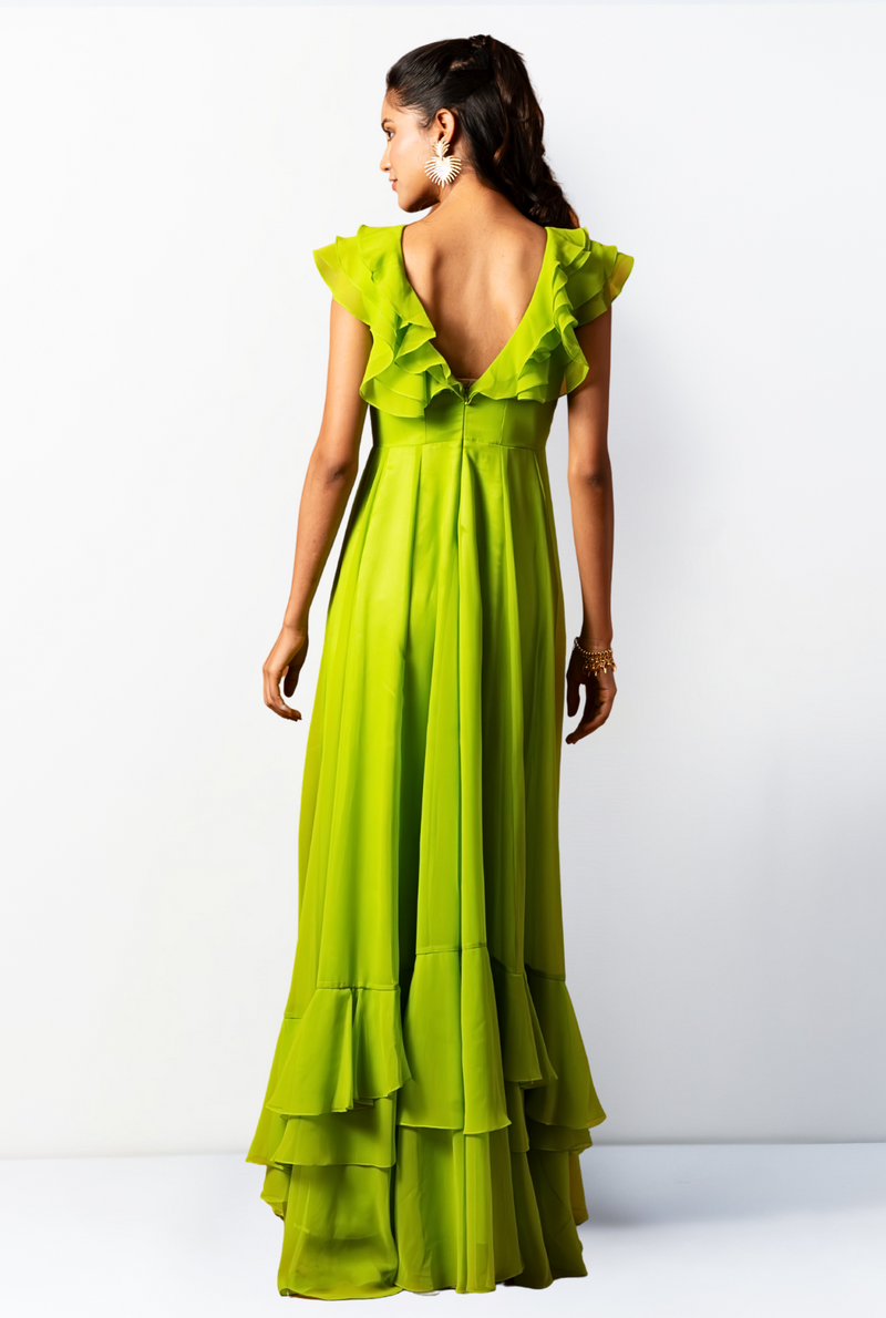 Rosa Gown | Florecent green