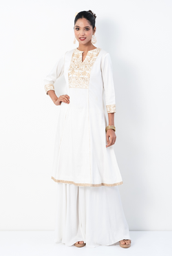 Chandrika Kurta Set | Chnadni White