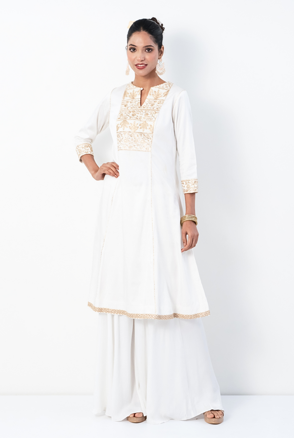 Chandrika Kurta Set | Chnadni White