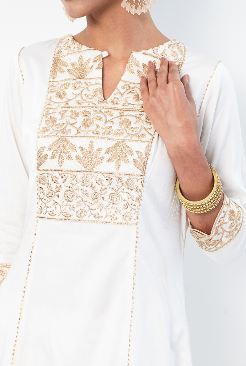 Chandrika Kurta Set | Chnadni White