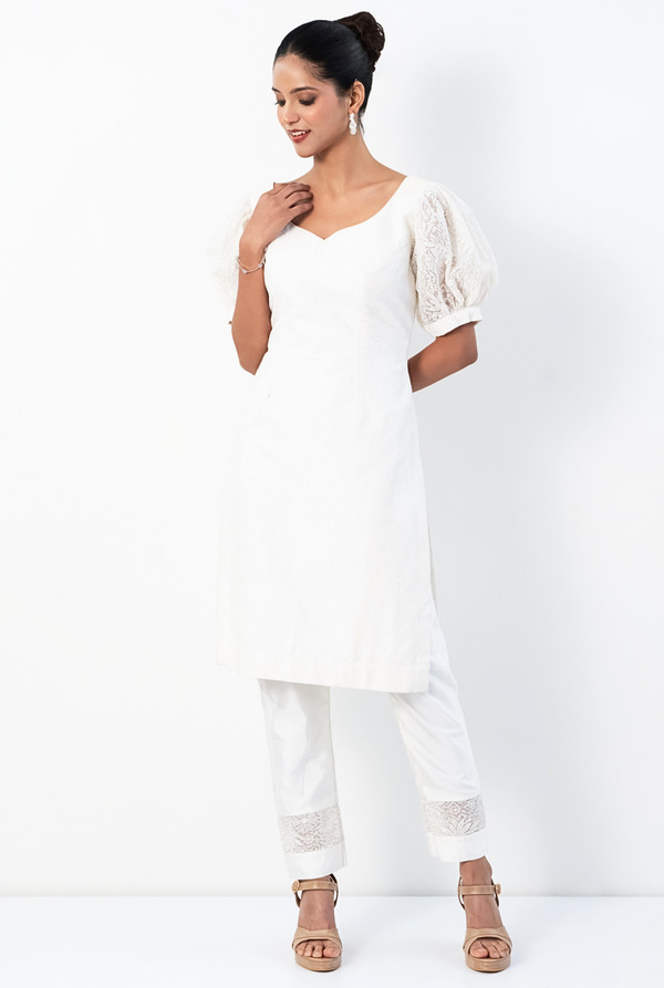 Chandrika Kurta Set | White