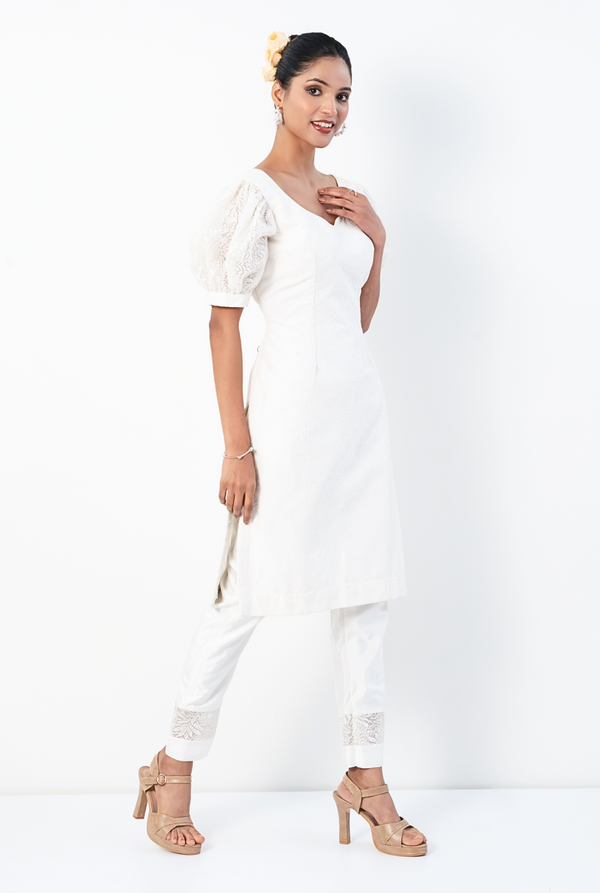 Chandrika Kurta Set | White
