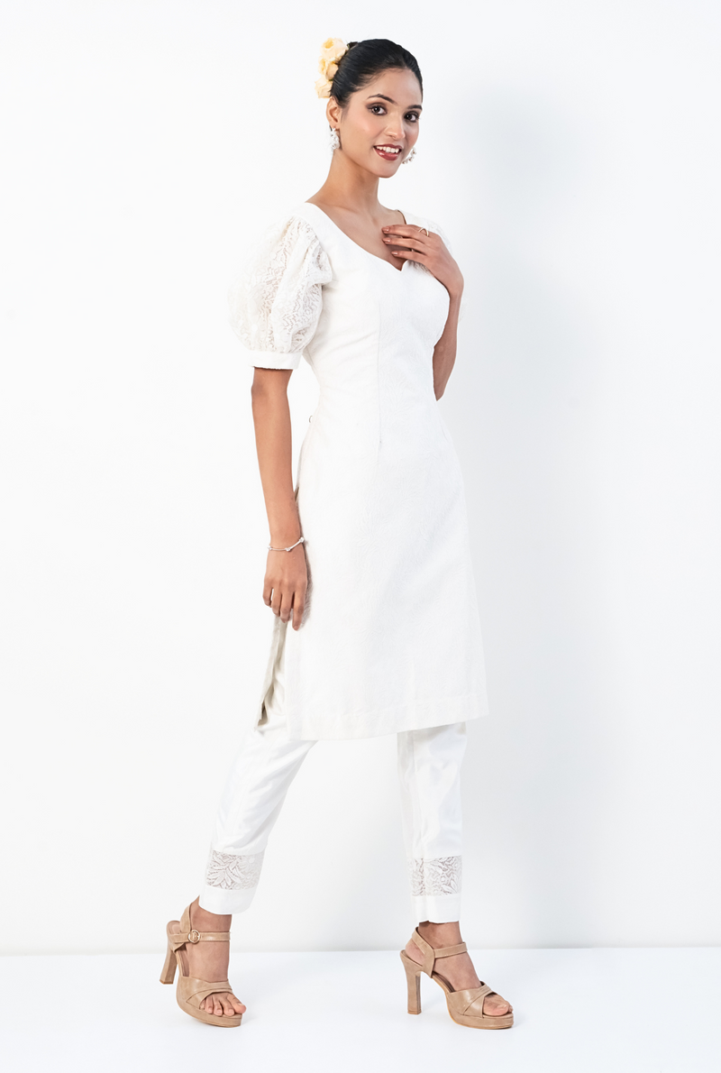 Chandrika Kurta Set | White