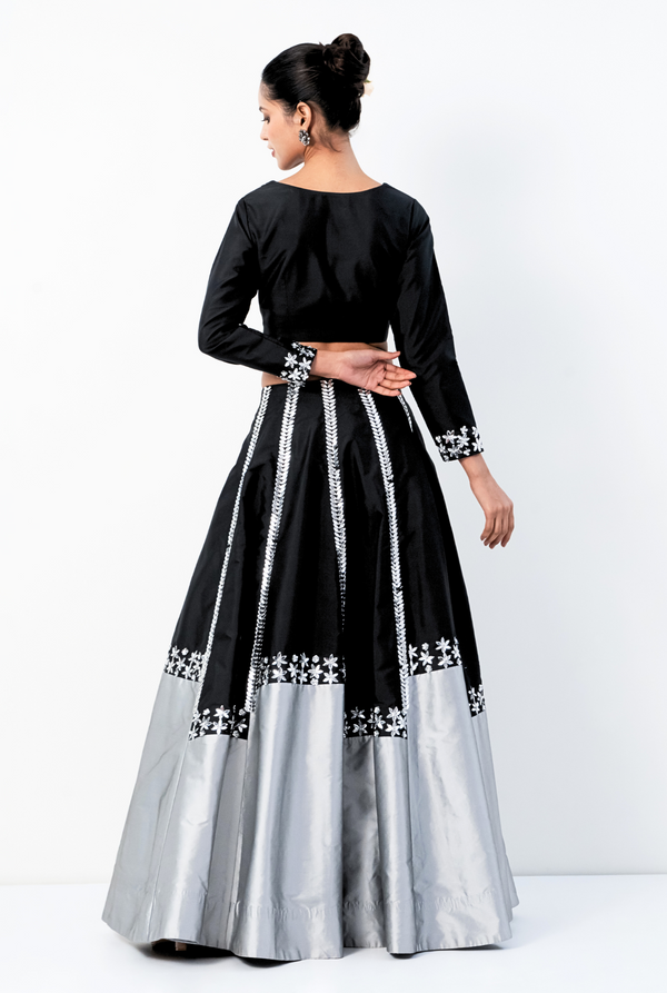 Arunaya Lehenga | Blak and grey
